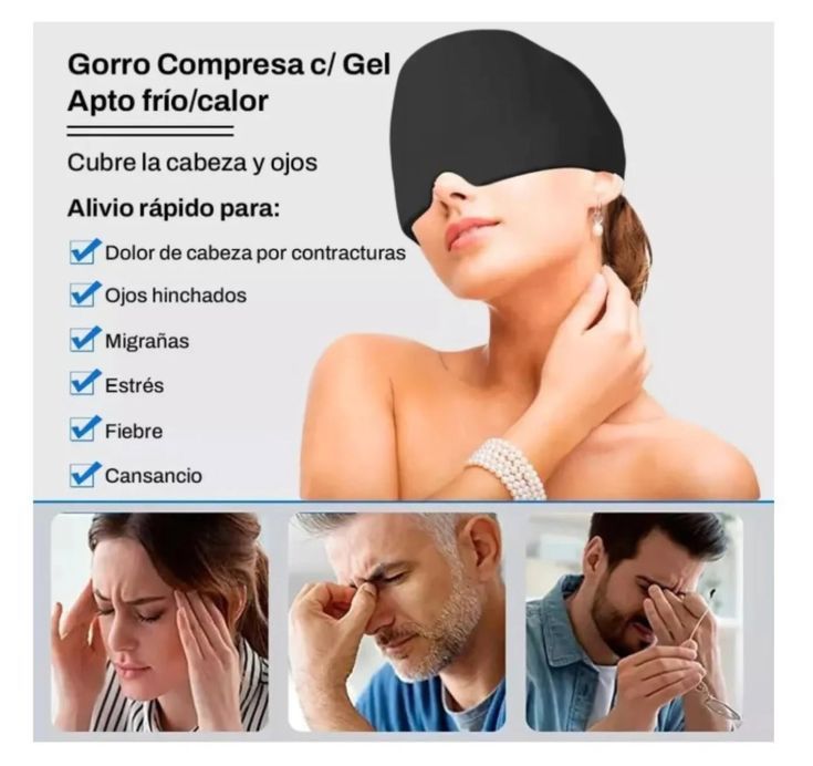 Mascara fría y caliente para migraña